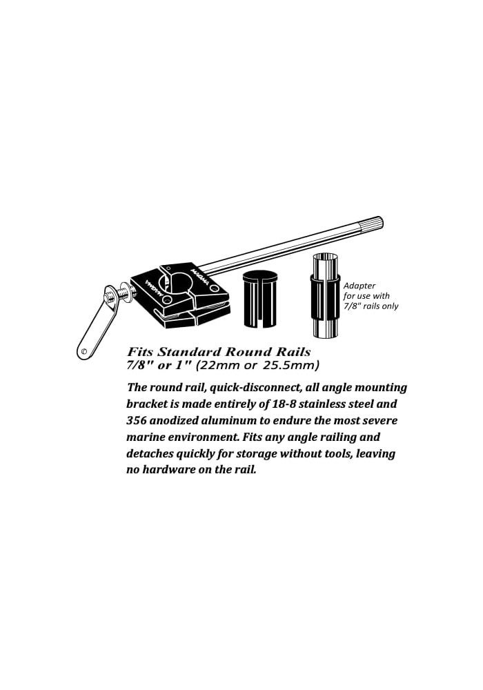 Magma Products Round Rail Grill Mounting Hardware for Marine Kettles - Image 2